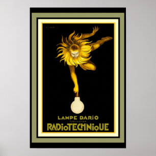 Vintage Radiotechnik Ad Poster 13 x 19