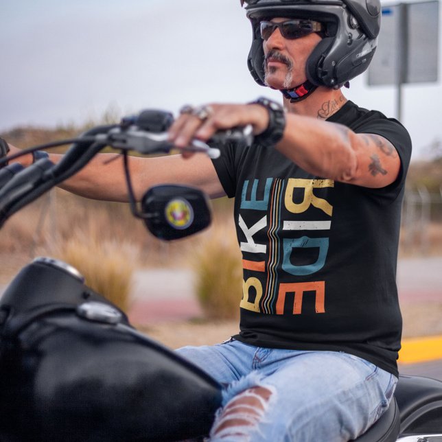 Vintage Radtour T-Shirt (Man enjoying is bike ride)