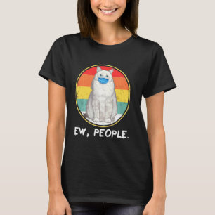 Vintage Ragdoll Ew Leute Katze mit Gesichtsmaske T-Shirt