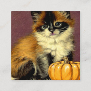 Vintage Ragdoll Halloween-Katze Begleitkarte