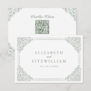 Vintage Rahmen Elegante Hochzeitsdetails Klammern Begleitkarte