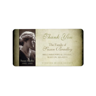 Vintage Rahmen-Familie Danke Label Adressaufkleber