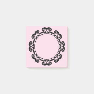 Vintage Rahmen rosa und schwarz Post It Note Pue Post-it Klebezettel