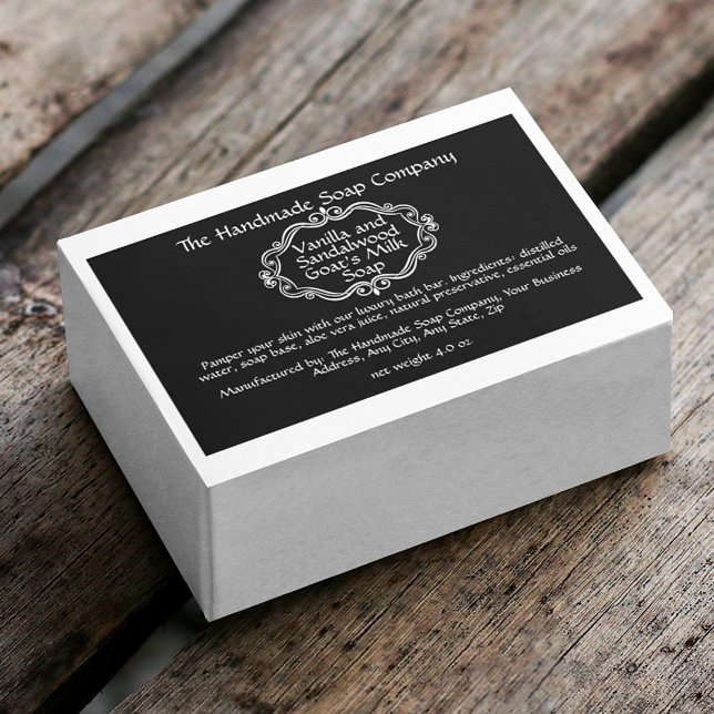 Vintage-Rahmen Schwarzes Seifenboxen-Label (Von Creator hochgeladen)