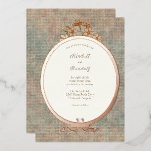 Vintage Rahmen und Wasserseide 2 Folieneinladung