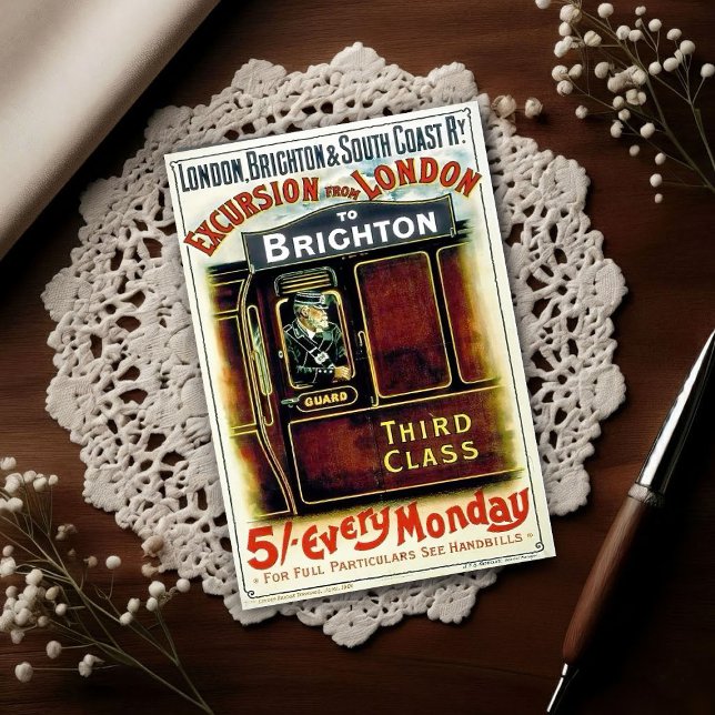 Vintage Rail Excursion Advertising Postkarte (Von Creator hochgeladen)