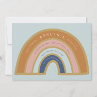 Vintage Rainbow Geburtstagseinladung