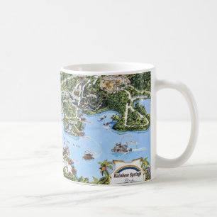 Vintage Rainbow Springs Florida Karte Kaffeetasse