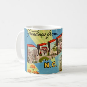 Vintage-Raleigh-North-Carolina-Postkarte Kaffeetasse