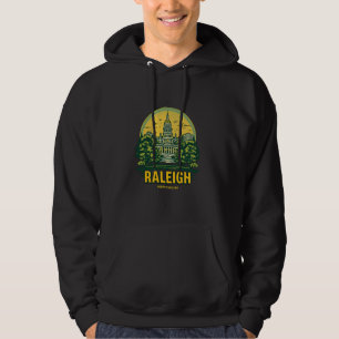 Vintage Raleigh North Carolina Sonnenuntergang Sky Hoodie