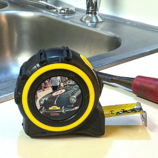 Vintage Rally Car Tape Measure Maßband