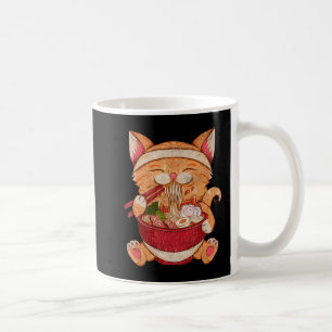 Vintage Ramen Katze Japanisches Essen Kawaii Anime Kaffeetasse