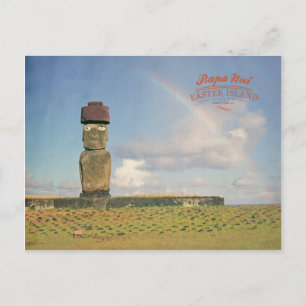 Vintage Rapa Nui (Osterinsel) Chile Postkarte