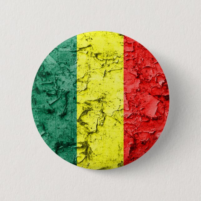 Vintage rasta Flagge Button (Vorderseite)
