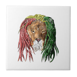 Vintage Rasta Reggae Lion Fliese