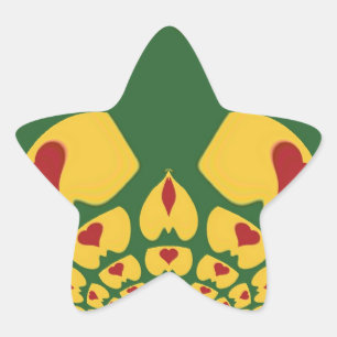 Vintage Rastas Color One Hakuna Matata.jpg Stern-Aufkleber