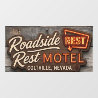 Vintage-Raststätte-Motel Nevada-Schild Kunst Fensteraufkleber