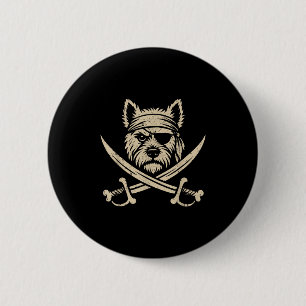 Vintage Rate West Highland White Terrier Crossbone Button
