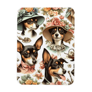 Vintage Ratt Terrier Nahtlos Magnet