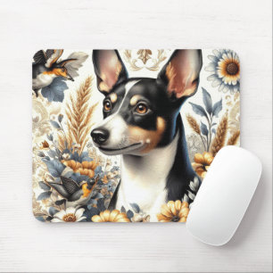 Vintage Ratte Terrier Illustration Mousepad