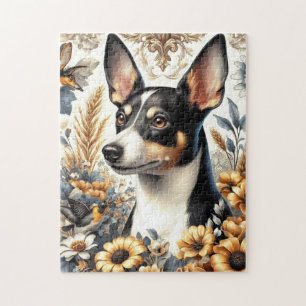 Vintage Ratte Terrier Illustration Puzzle