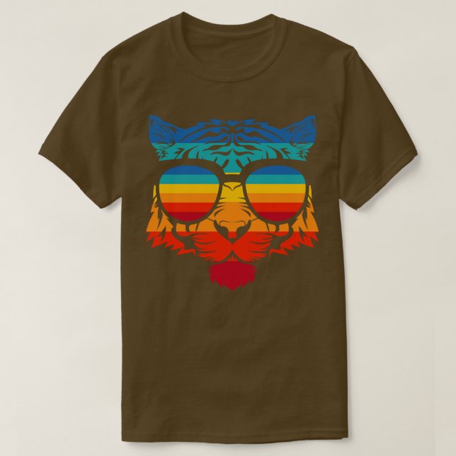 Vintage Raubkatze T-Shirt (Design vorne)