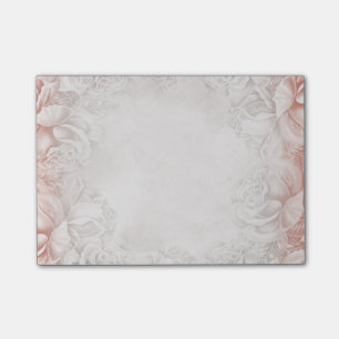 Vintage rauchige Pfirsich-Englische Rosen Beige Ne Post-it Klebezettel