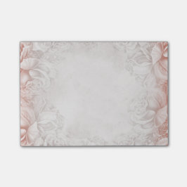 Vintage rauchige Pfirsich-englische Rosen-beige Post-it Klebezettel