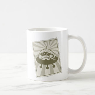 Vintage Raum-Affe-Briefmarken-Tasse mit Logo Tasse