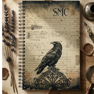 Vintage Raven Dark Academic Schrift Planer