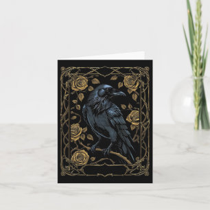 Vintage Raven Tarot Card Gothic Wiccan Pagan Hexe Karte