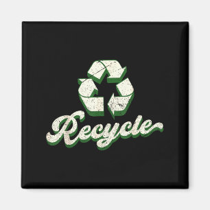 Vintage recyceln recycling earth tag männer frauen magnet