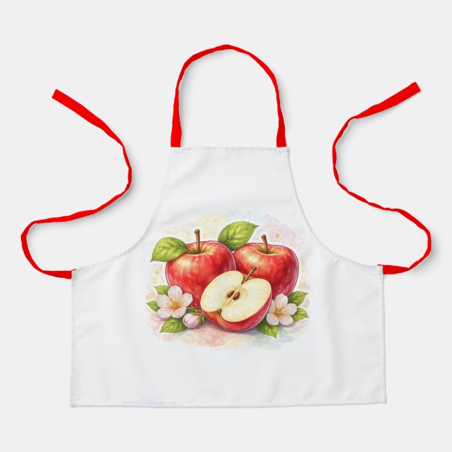Vintage Red Apple Kitchen Apron Schürze (Vorderseite)