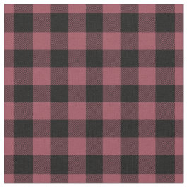 Vintage Red & Black Plaid Gingham Stoff