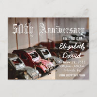 Vintage Red Cars 50 Jahre alt