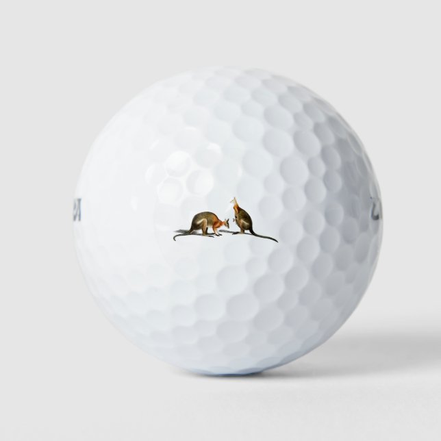 Vintage red kangaroo golfball (Vorderseite)