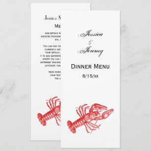 Vintage Red Lobster #1 Zeichnung Einladung