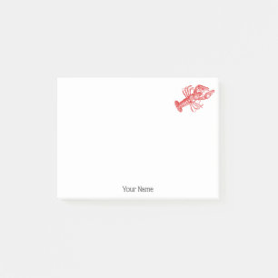Vintage Red Lobster #1 Zeichnung Post-it Klebezettel