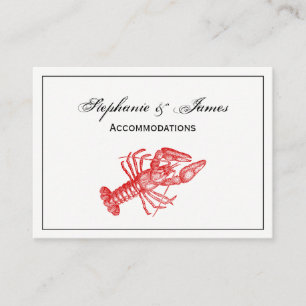 Vintage Red Lobster #1 Zeichnung Visitenkarte