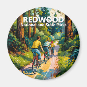 Vintage Redwood Familienfahrrad Van Gogh Bunt Magnet