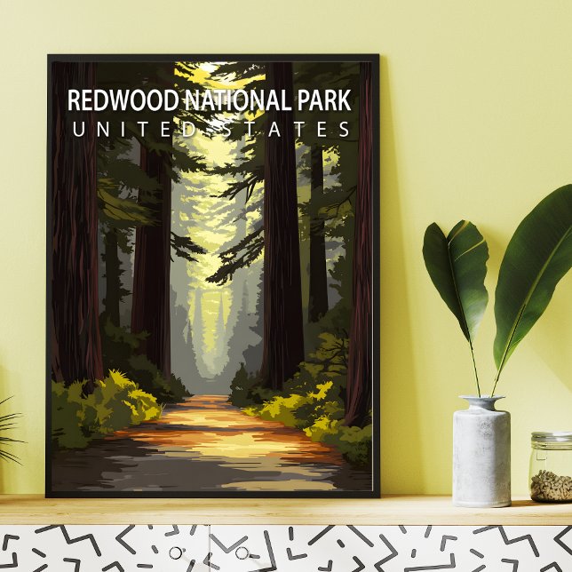 Vintage Redwood National Park – Majestic Forest Poster (Von Creator hochgeladen)