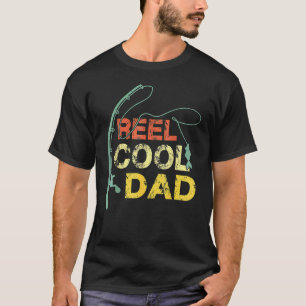 Vintage Reel Cooler Papa Angelvater Vatertag T-Shirt