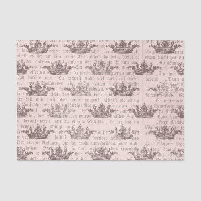 Vintage Regaltypografie Seidenpapier (Vorderseite)