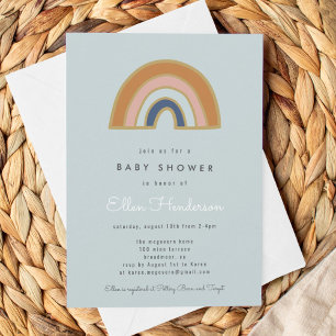 Vintage Regenbogen-Baby-Einladung Save The Date