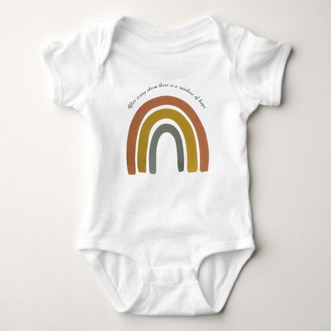 Vintage Regenbogen Baby Strampler (Vorderseite)