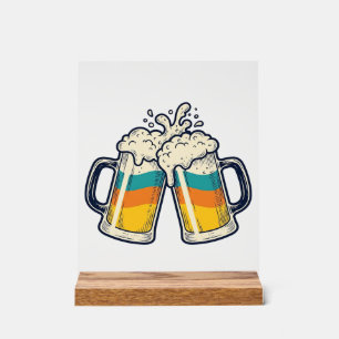 Vintage-Regenbogen-Bierkrug-Prost-Vektor-Shirt_1 Acrylschild