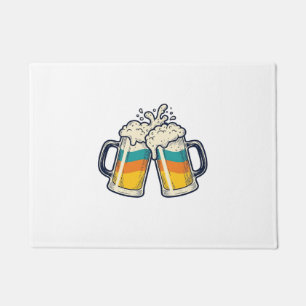 Vintage-Regenbogen-Bierkrug-Prost-Vektor-Shirt_1 Fußmatte