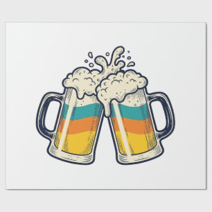 Vintage-Regenbogen-Bierkrug-Prost-Vektor-Shirt_1 Geschenkpapier