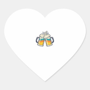 Vintage-Regenbogen-Bierkrug-Prost-Vektor-Shirt_1 Herz-Aufkleber