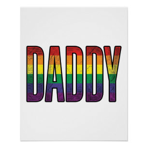 Vintage-Regenbogen-Daddy-Pride-Typografie-T-Shirt_ Poster